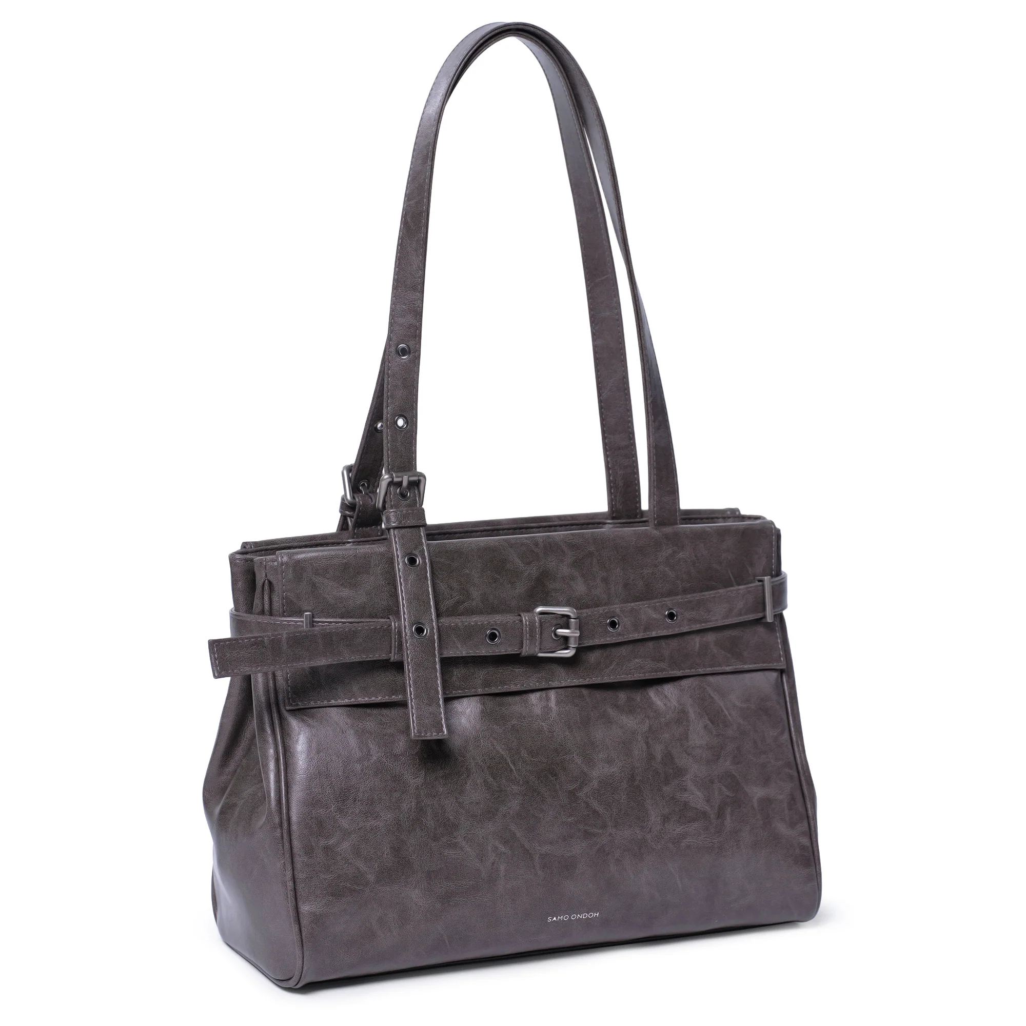 (restock soon) belt flap bag M baked gray - Image 3