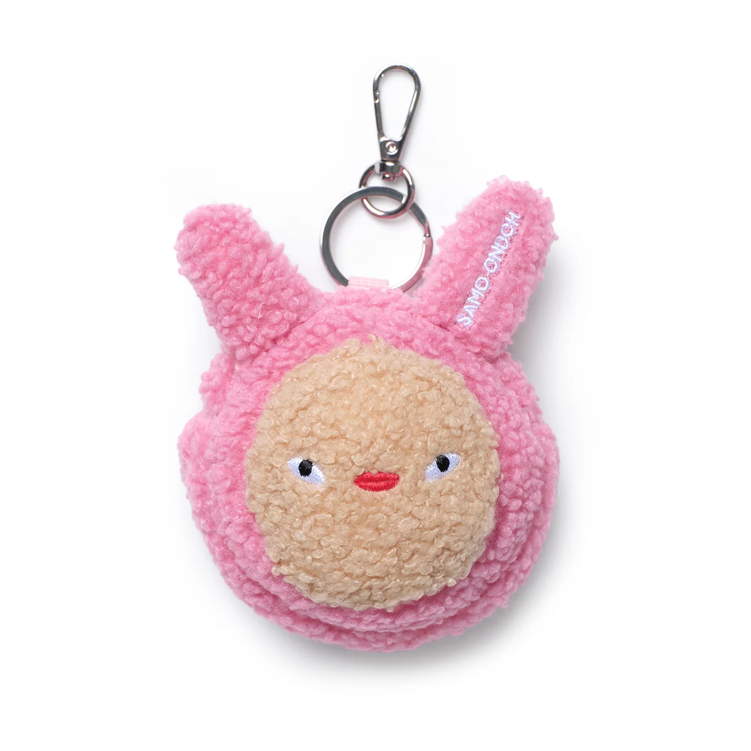 gamzayom airpods case eco shearling pink
