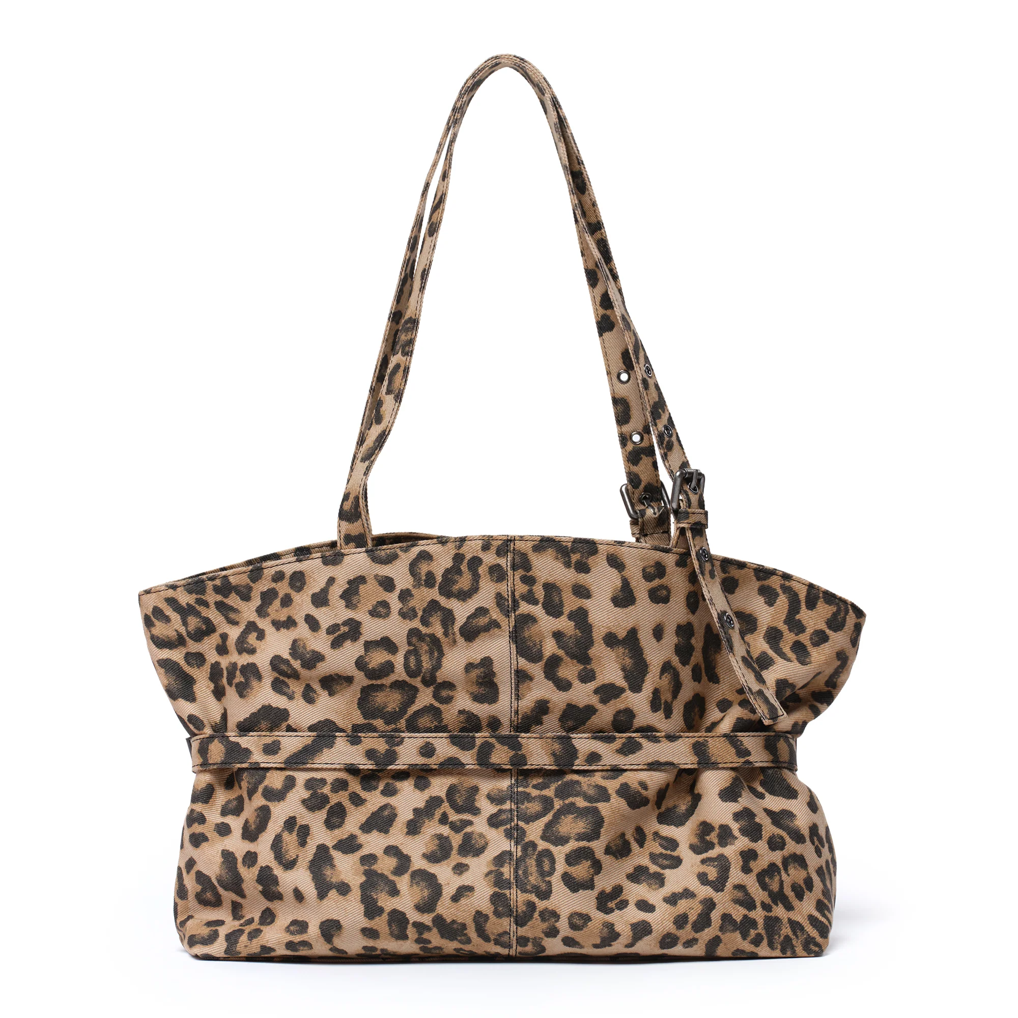 le belt bag L denim leopard - Image 3