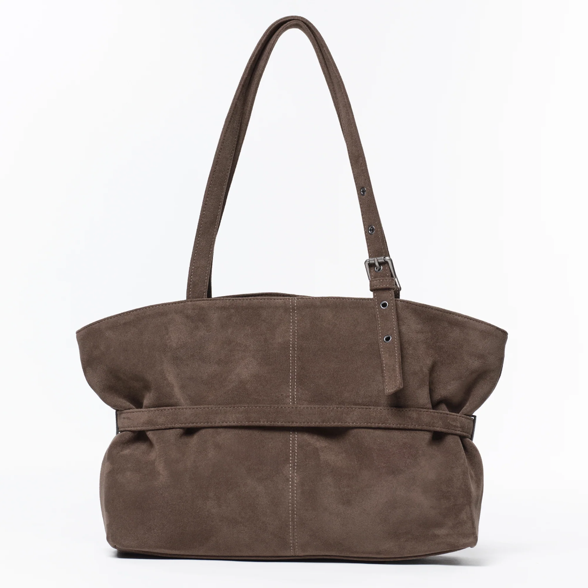 le belt bag L suede khaki gray - Image 3