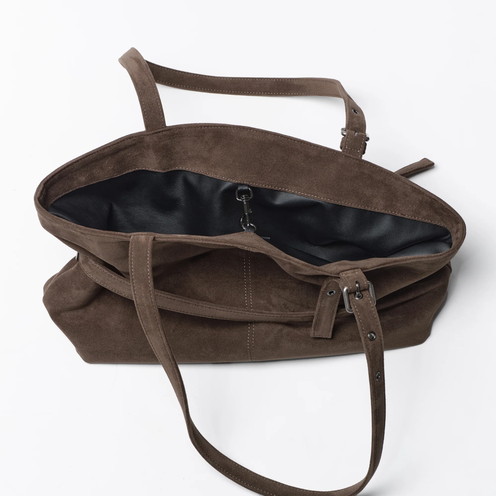 le belt bag L suede khaki gray - Image 4
