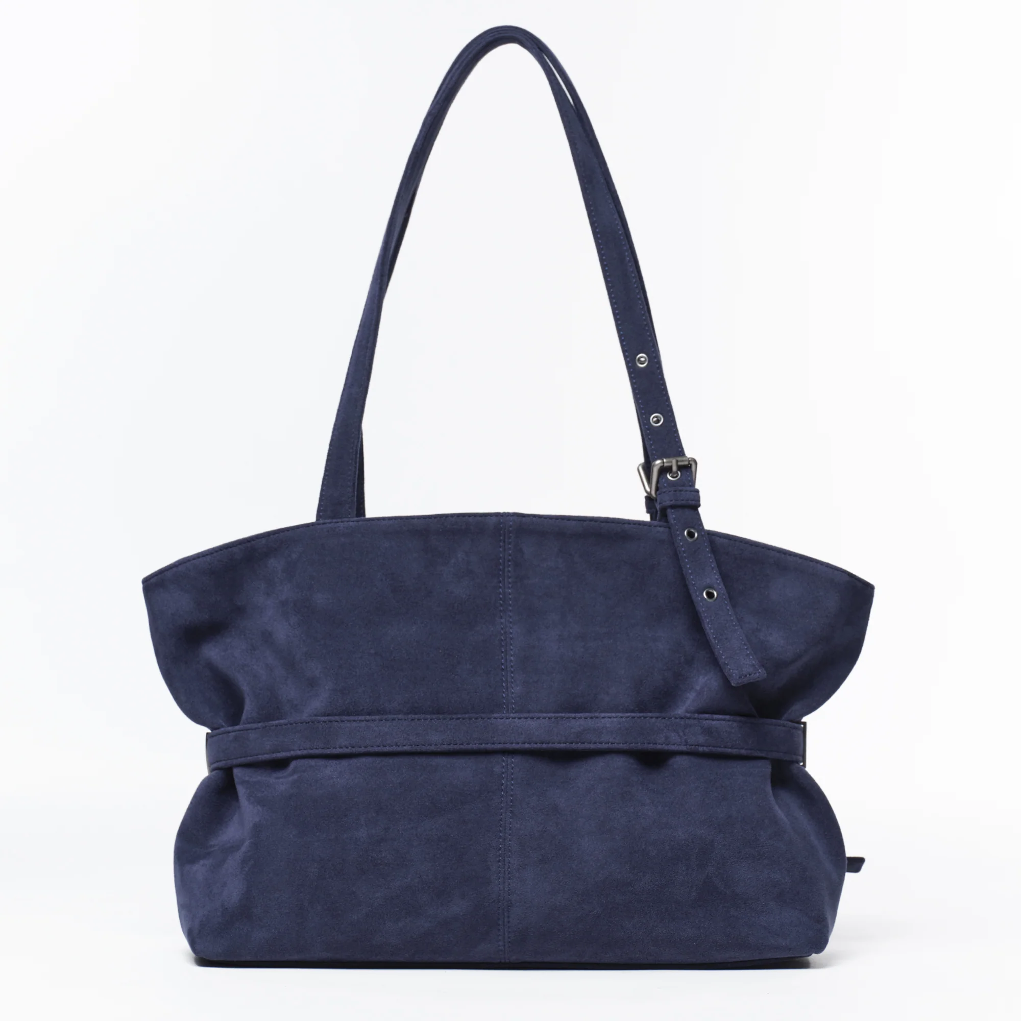 le belt bag L suede navy - Image 3