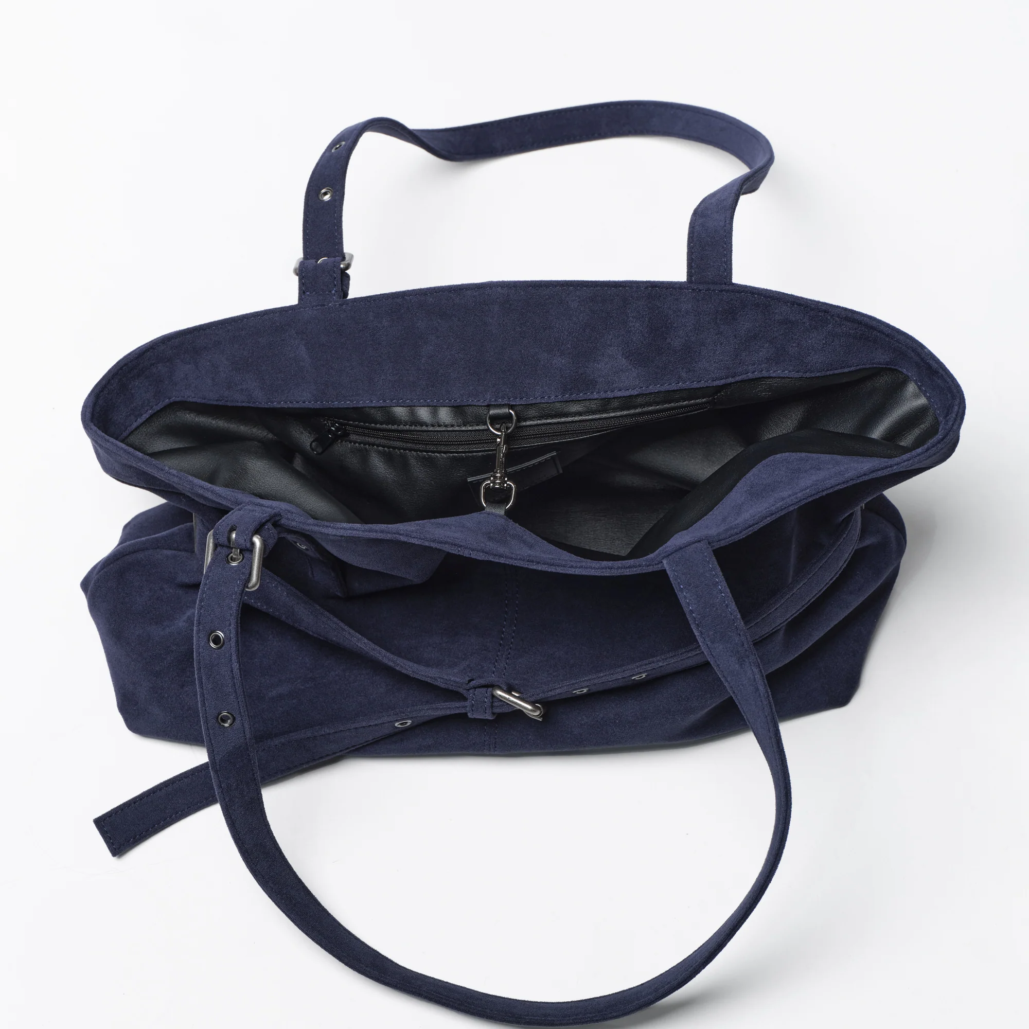 le belt bag L suede navy - Image 4