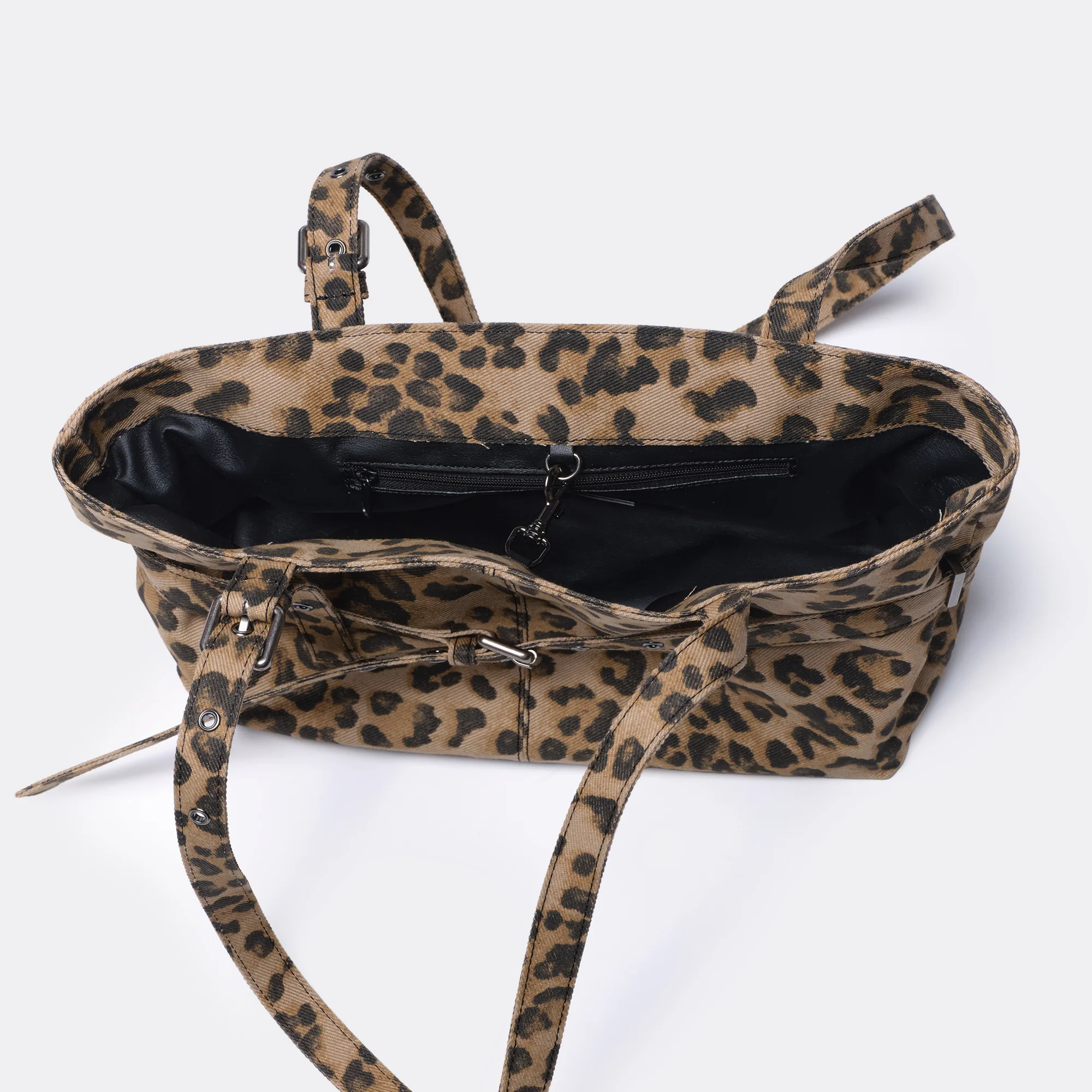 le belt bag M denim leopard - Image 5