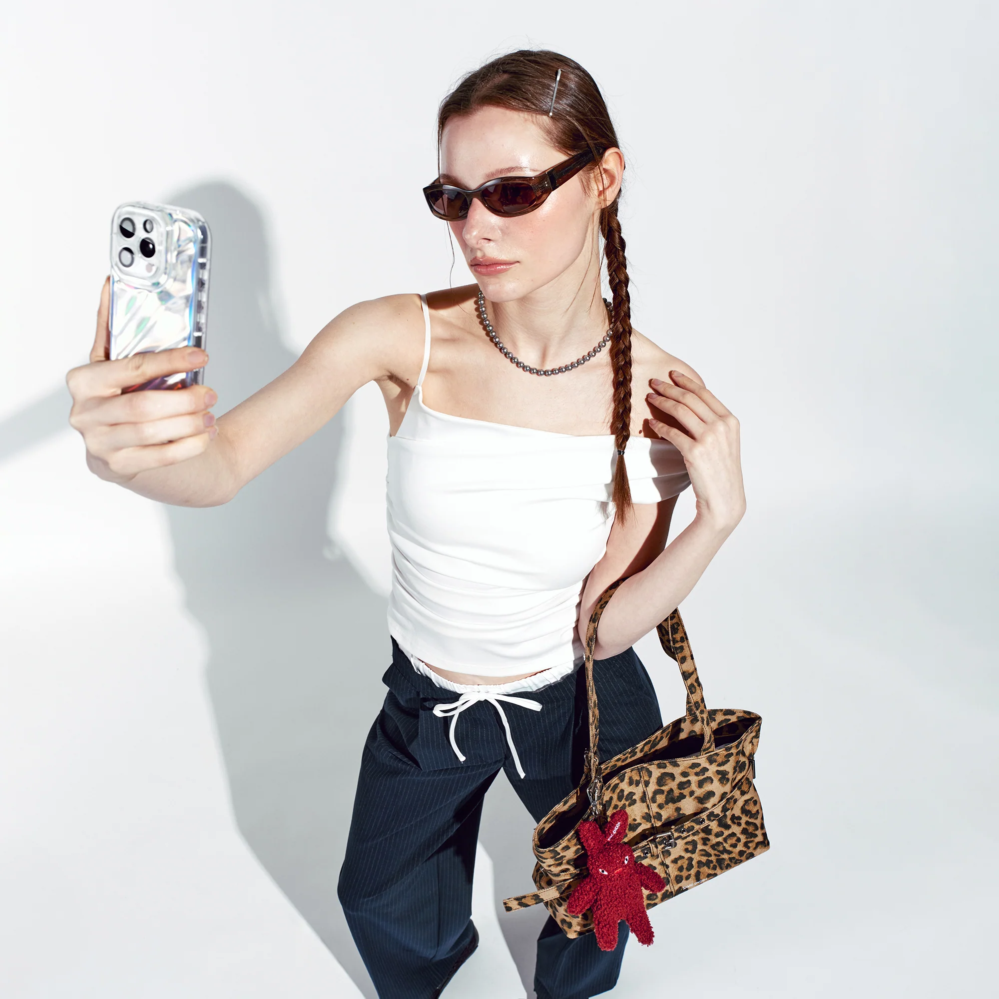 le belt bag M denim leopard - Image 6
