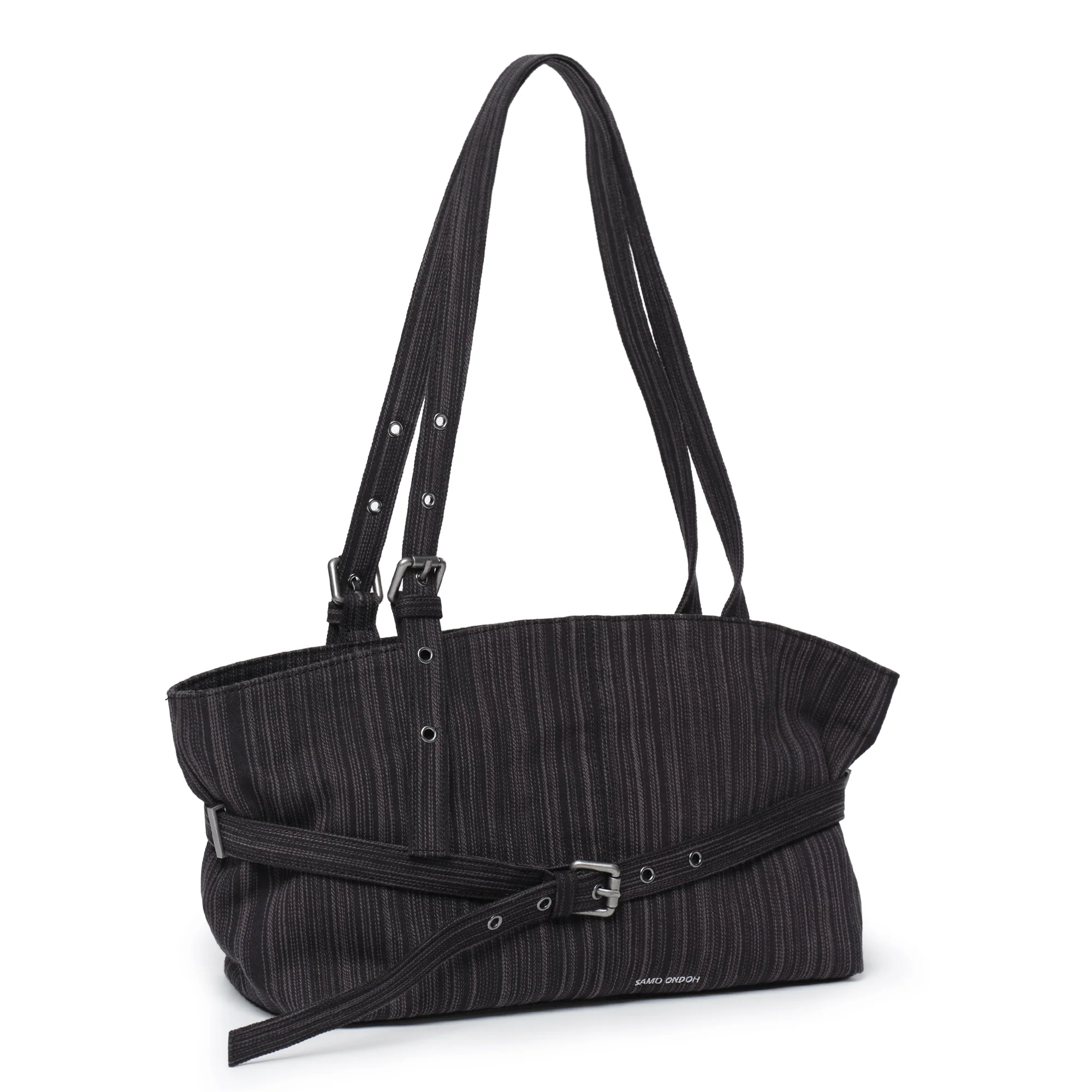 le belt bag M stripe black - Image 2