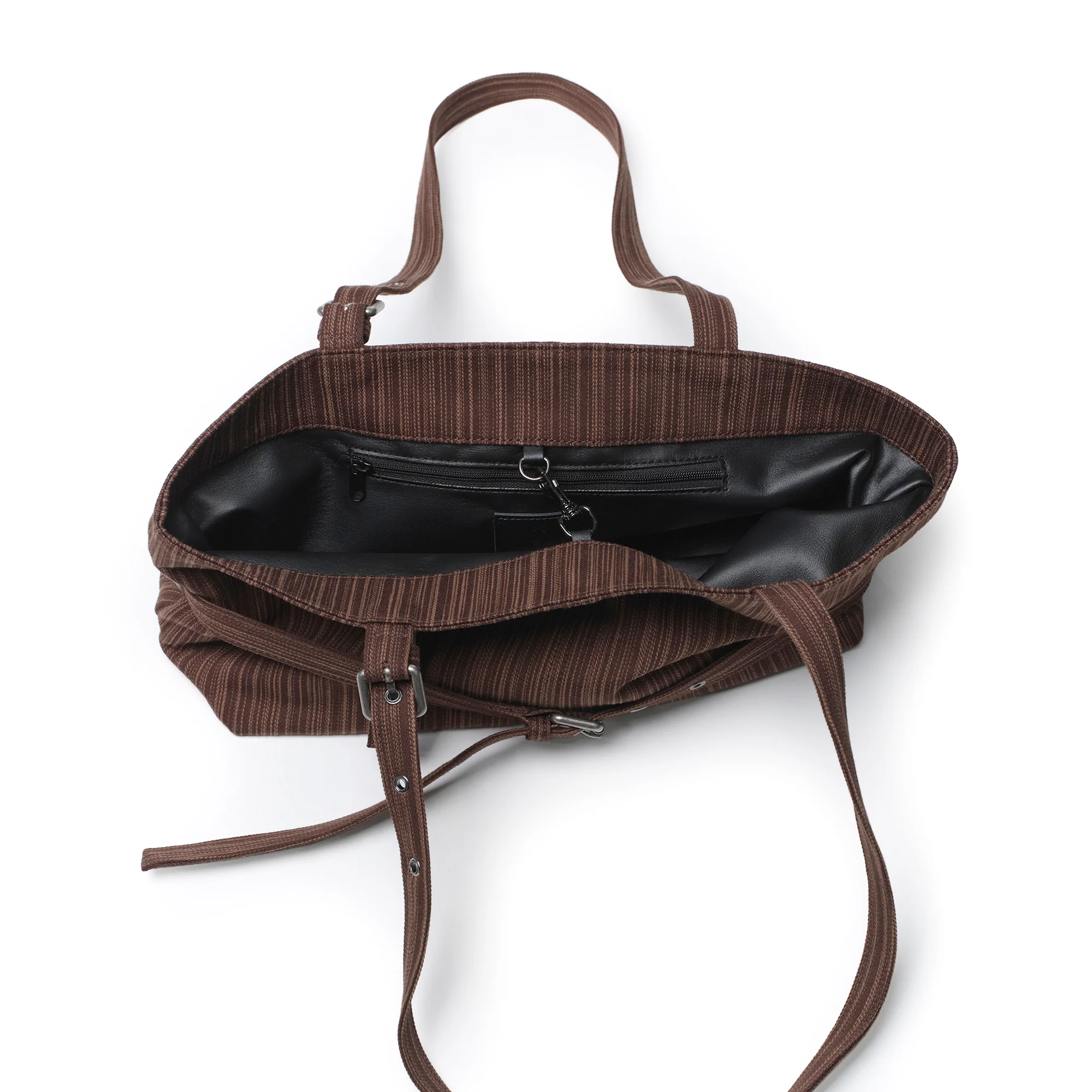 le belt bag M stripe brown - Image 4