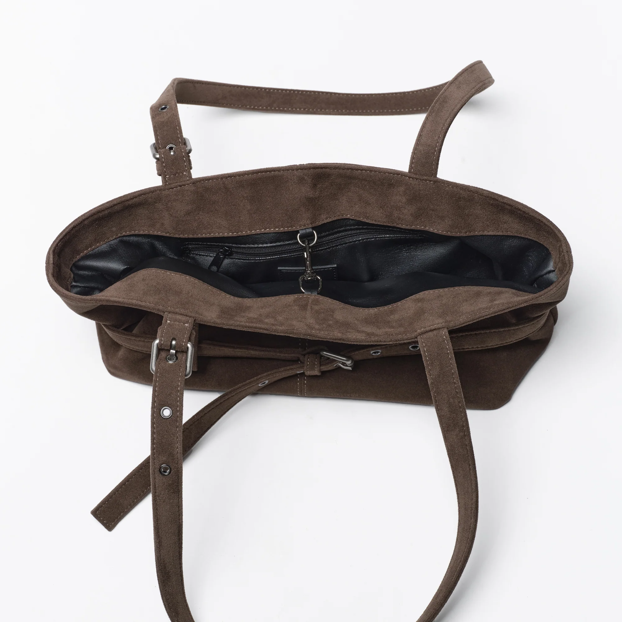 le belt bag M suede khaki gray - Image 4