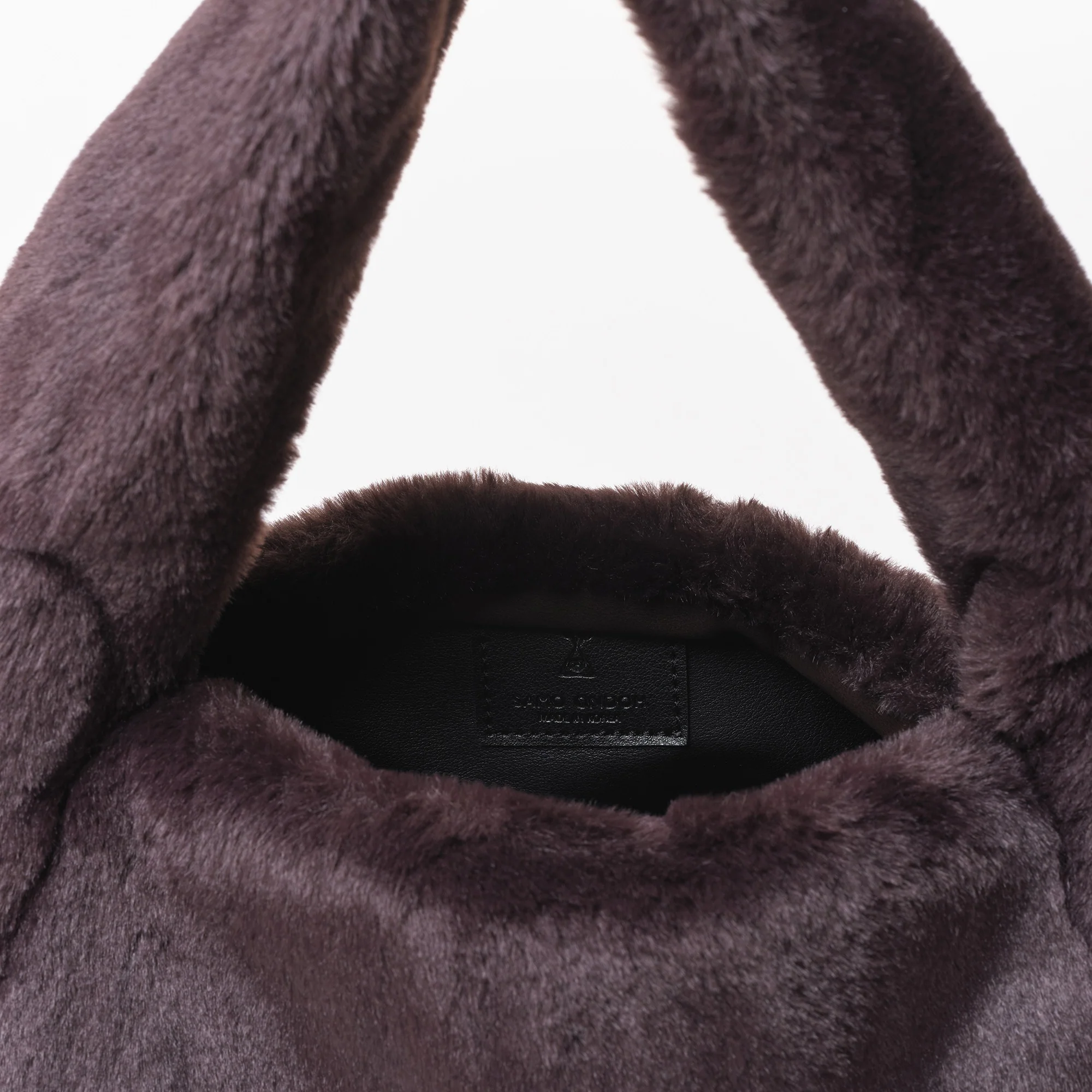 mug bag M eco fur chocolate - Image 4