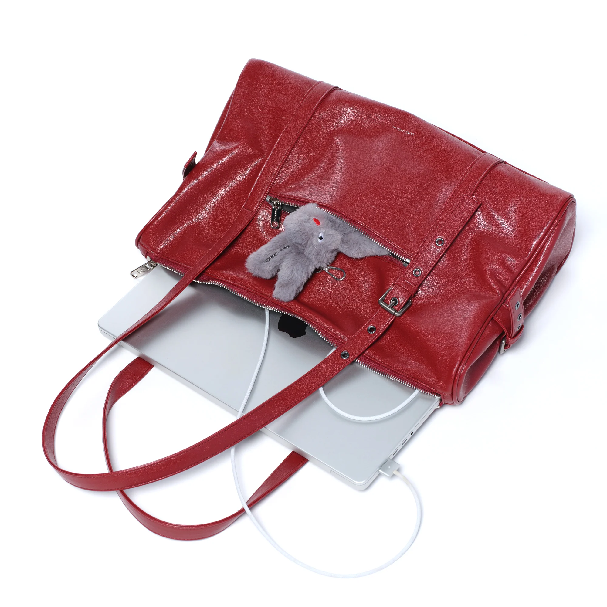 museum bag L goat red - Image 11
