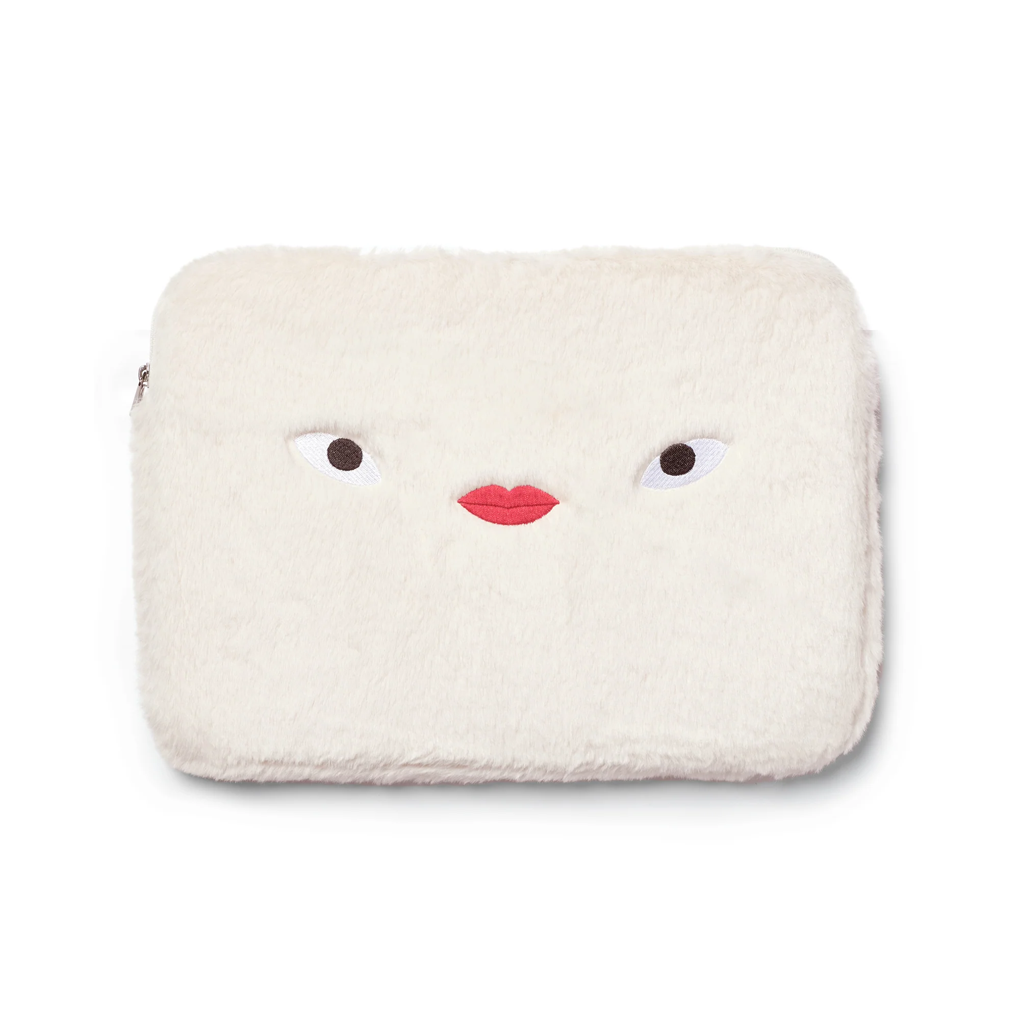 nemoyom laptop case 14inch eco fur ivory