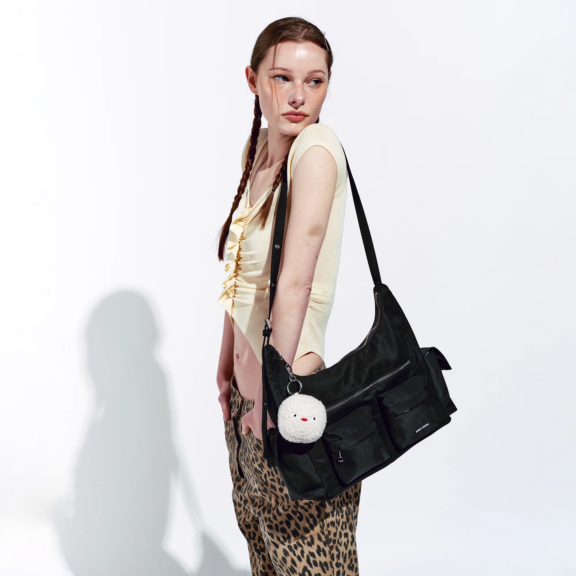 pocket mug bag L nylon black - Image 2