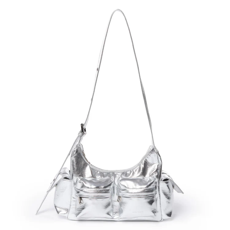 pocket mug bag M nappa silver