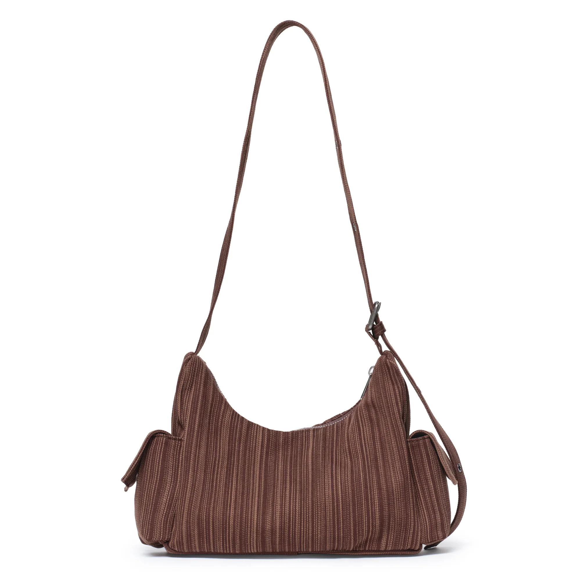 pocket mug bag M stripe brown - Image 3