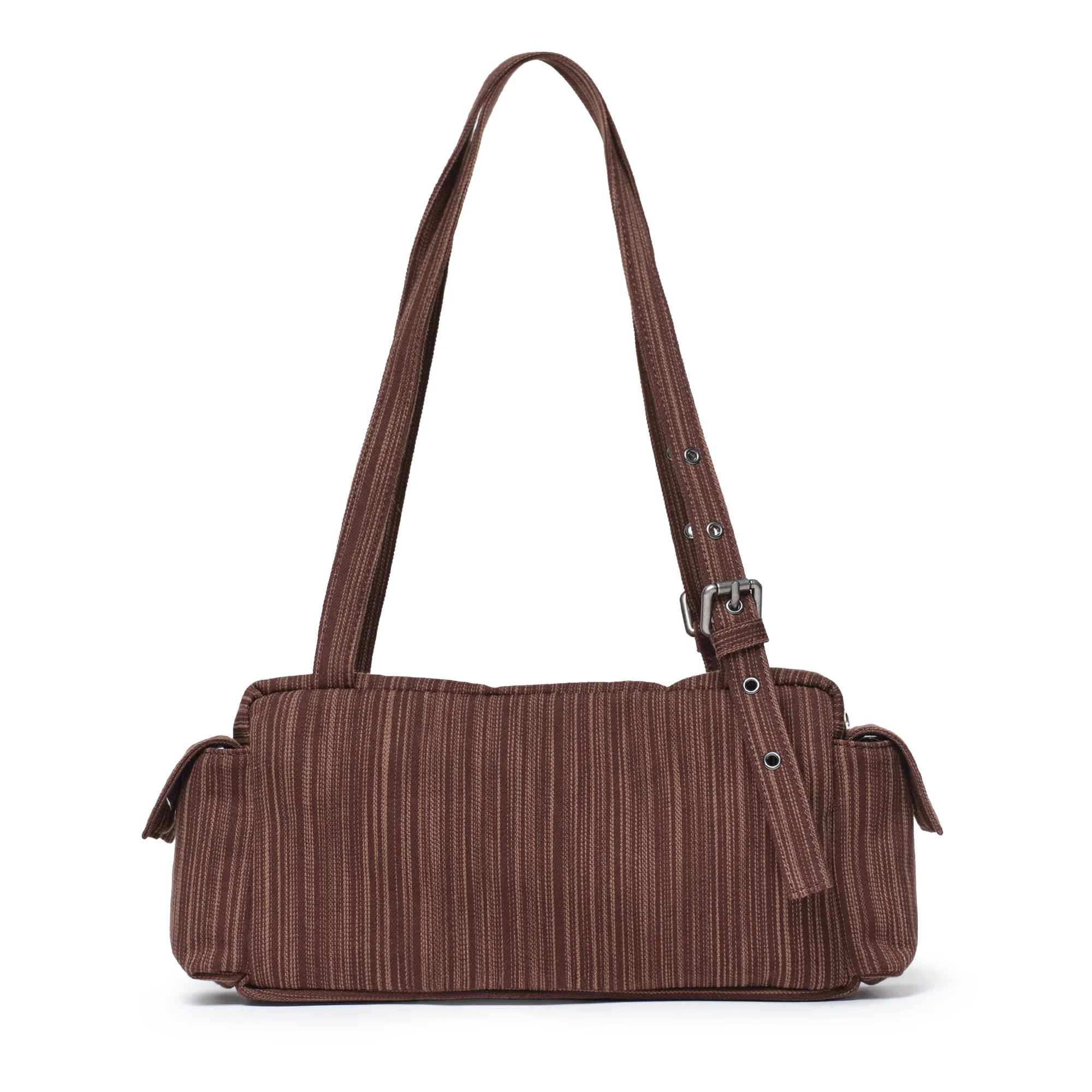 pocket utility bag M stripe brown - Image 3