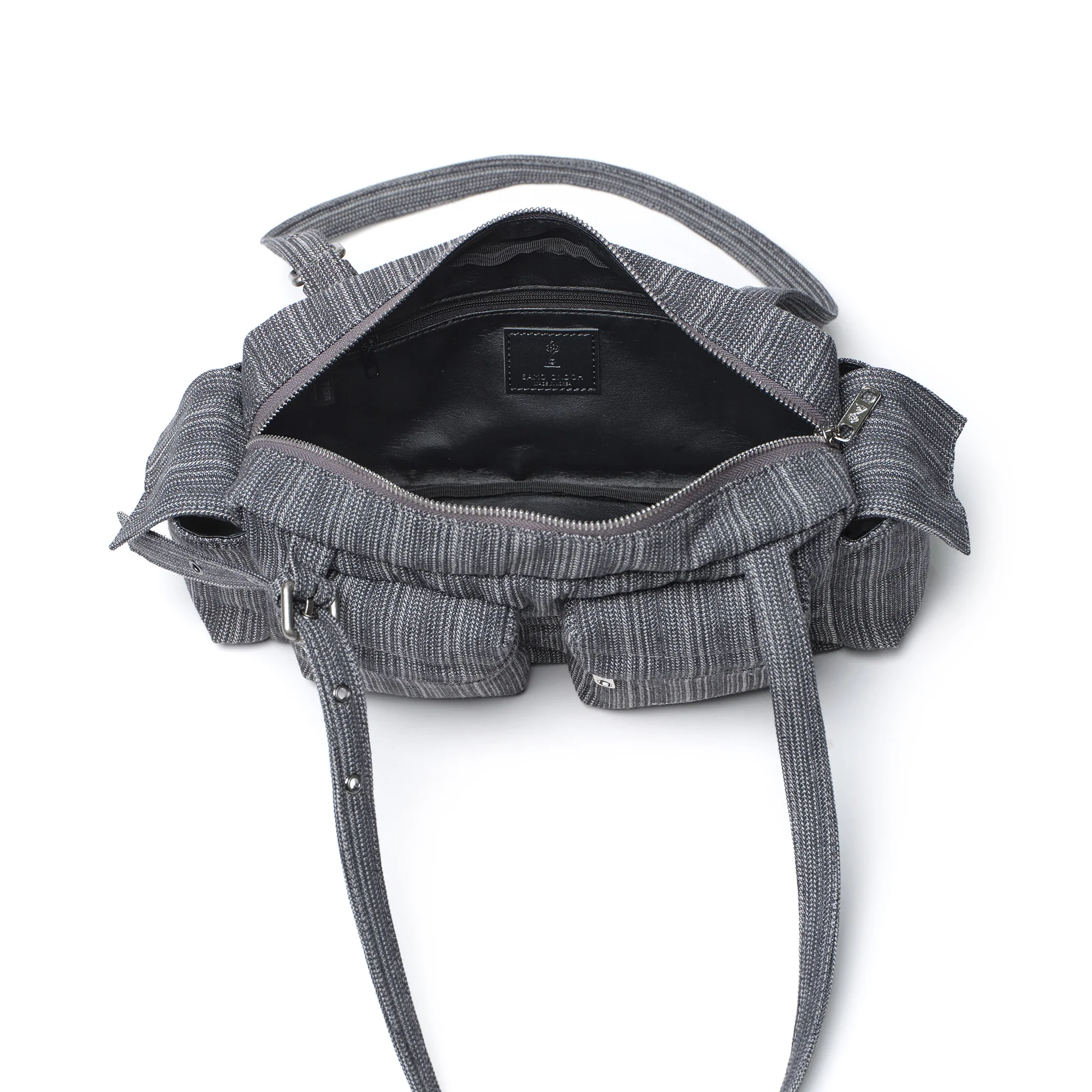 pocket utility bag M stripe gray - Image 4