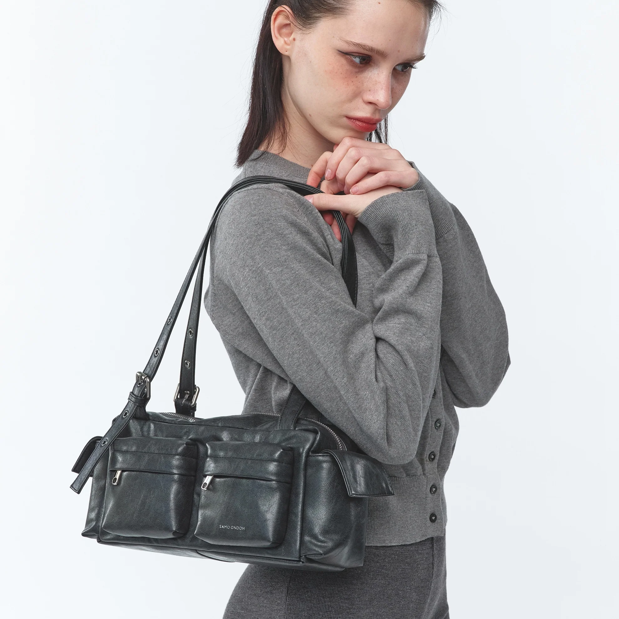 pocket utility bag M veg charcoal - Image 6