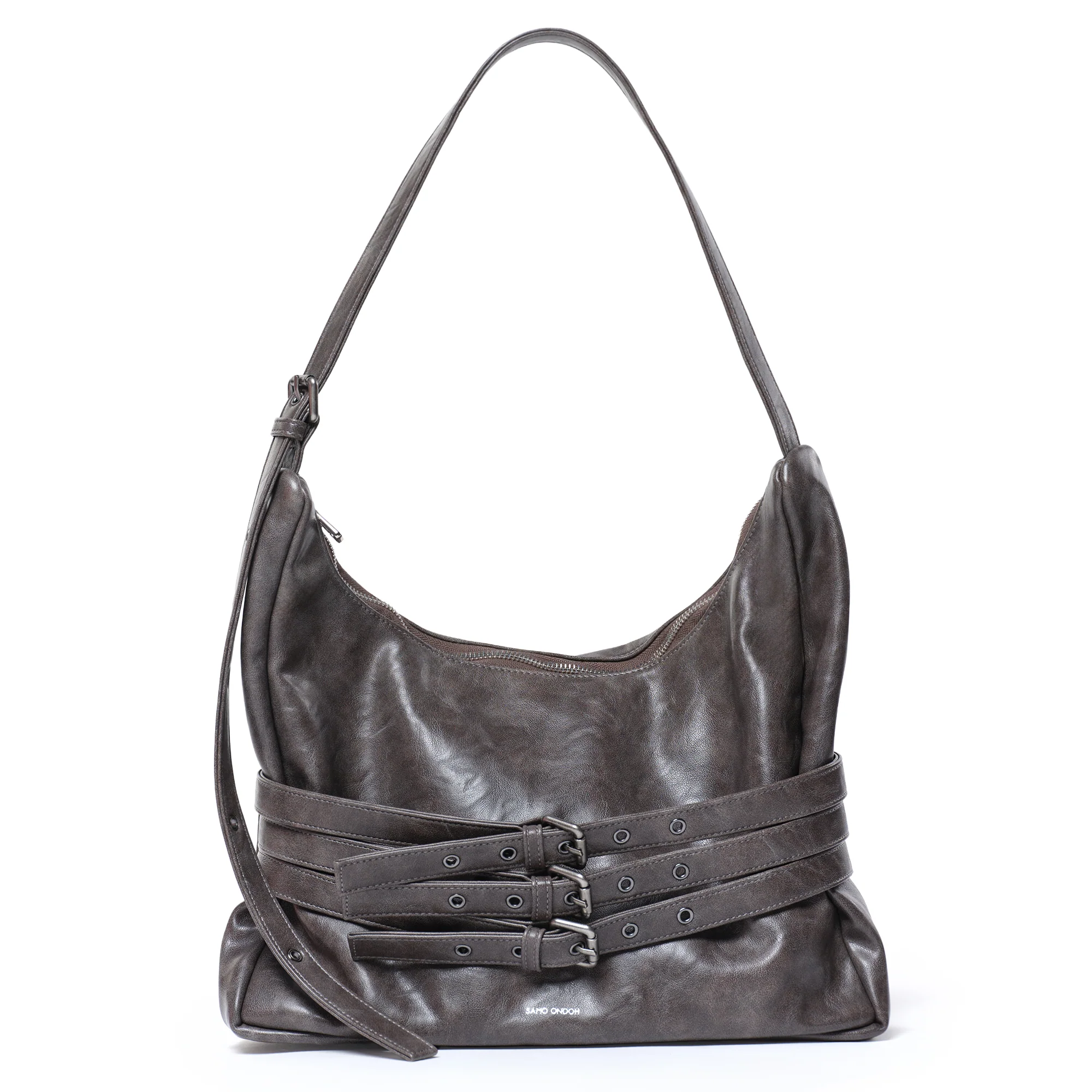 trio belt mug bag L baked gray