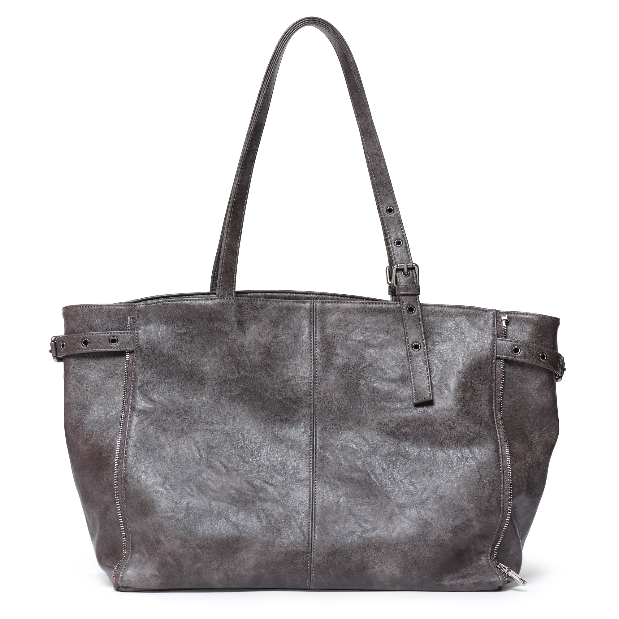 zipper shopper bag L baked gray - Image 3