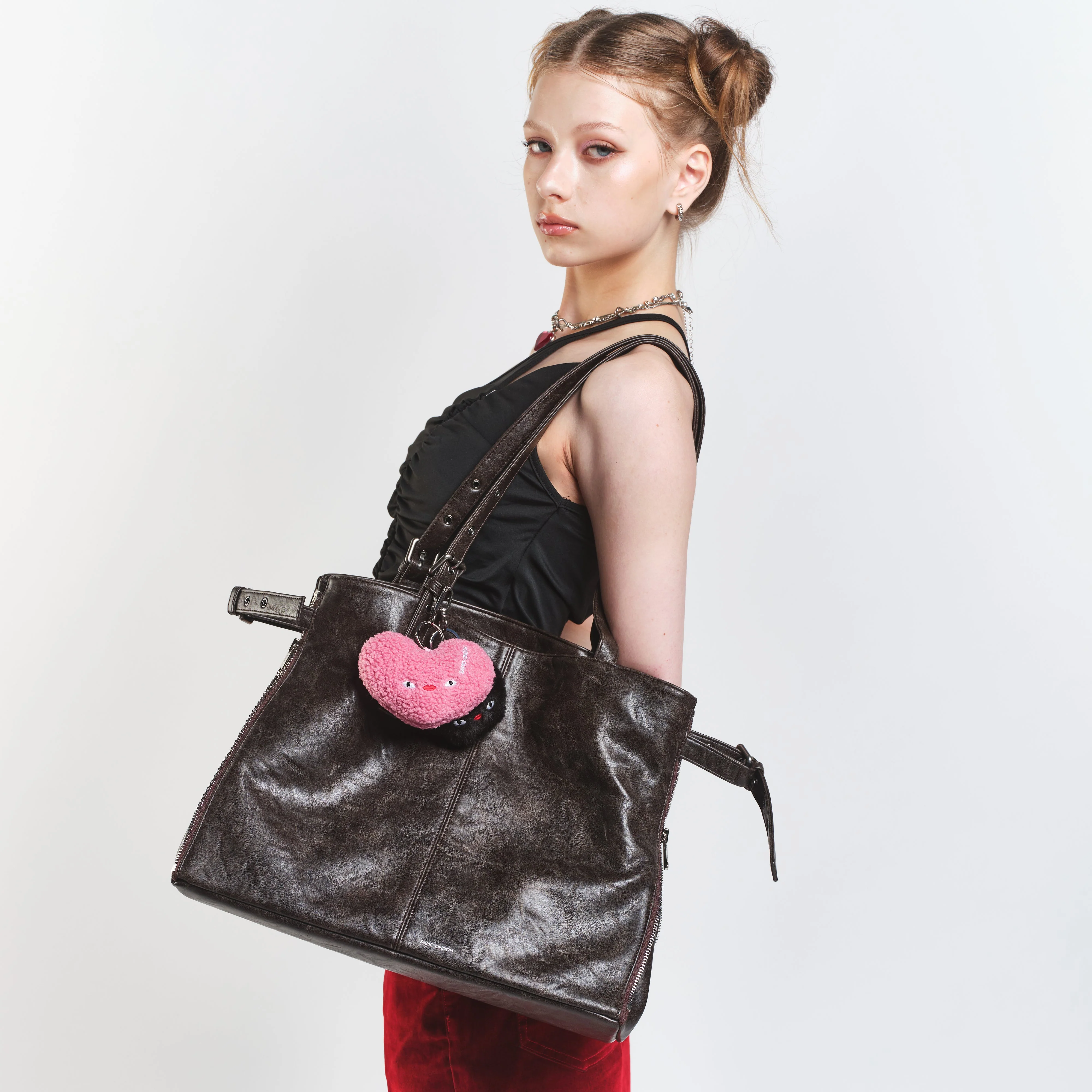 zipper shopper bag L baked moca - Image 6