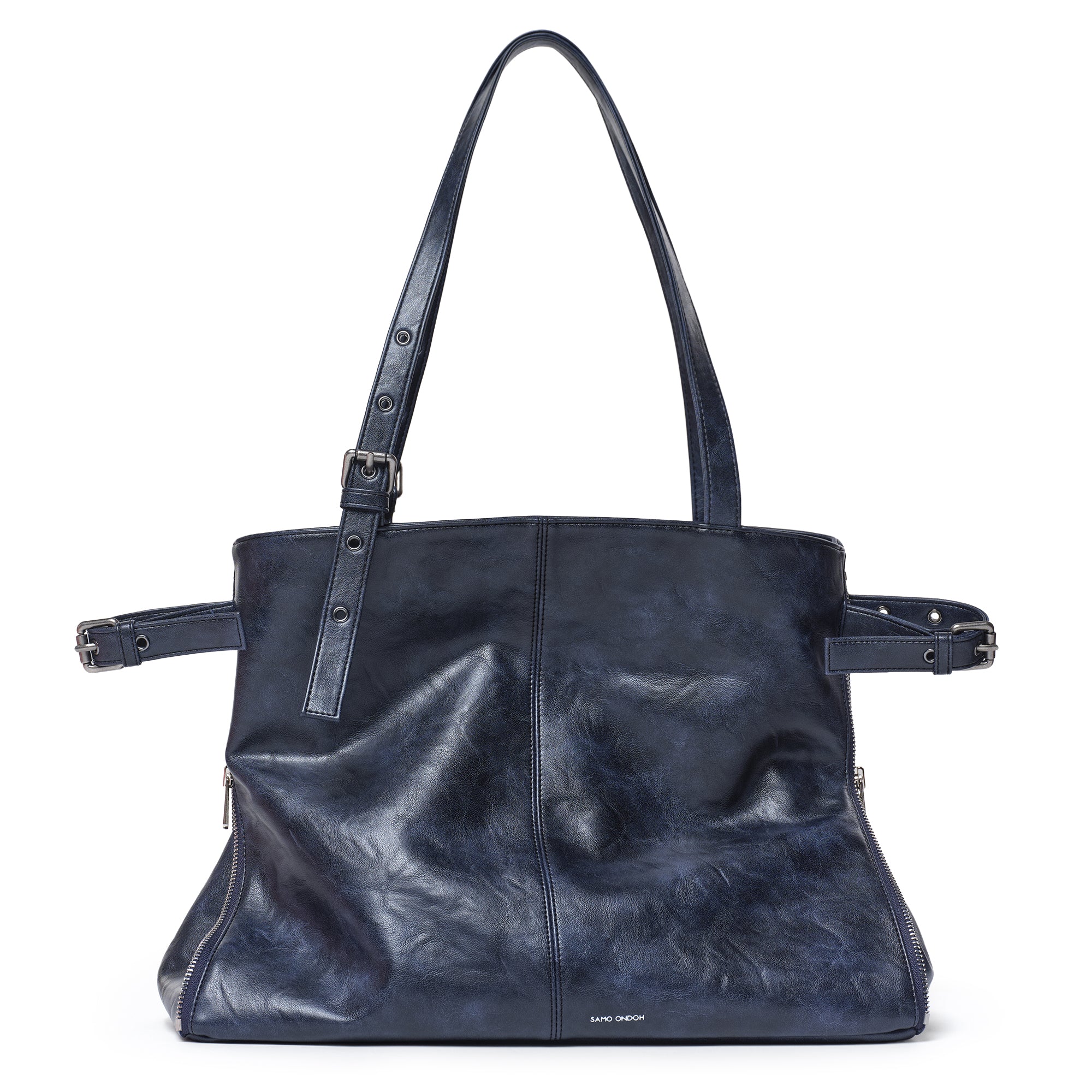 zipper shopper bag L baked navy - Image 2