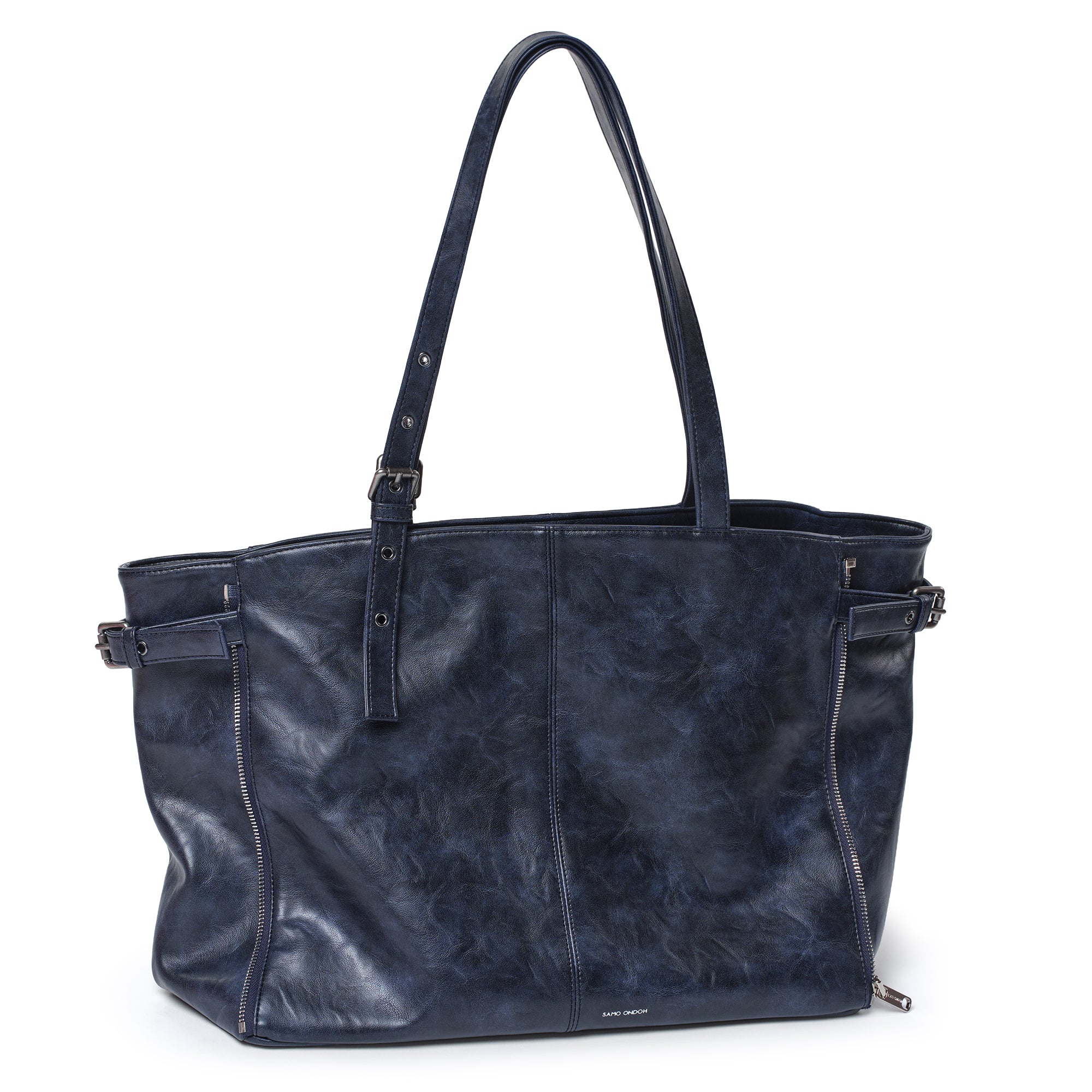 zipper shopper bag L baked navy - Image 3