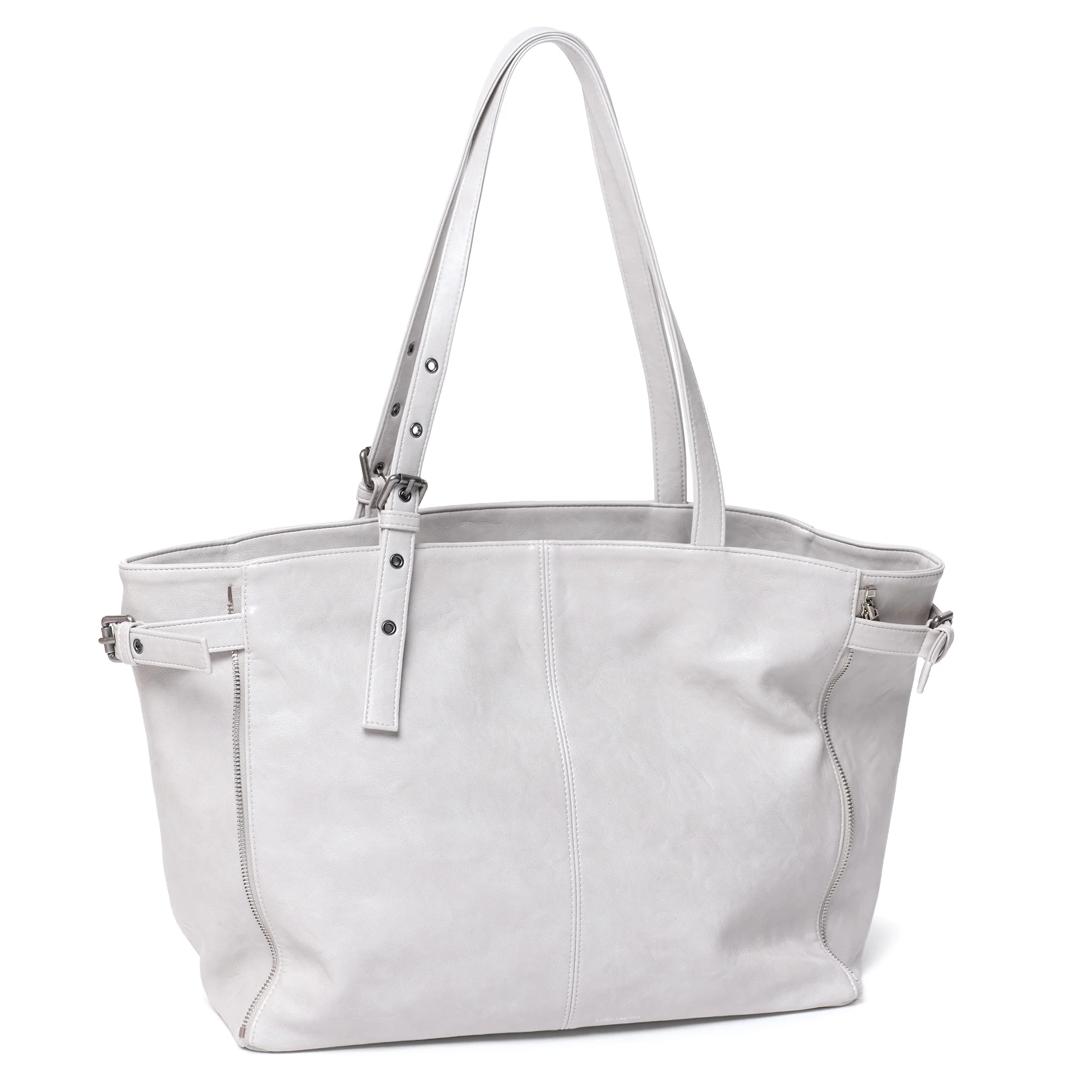 zipper shopper bag L baked powder - Image 3