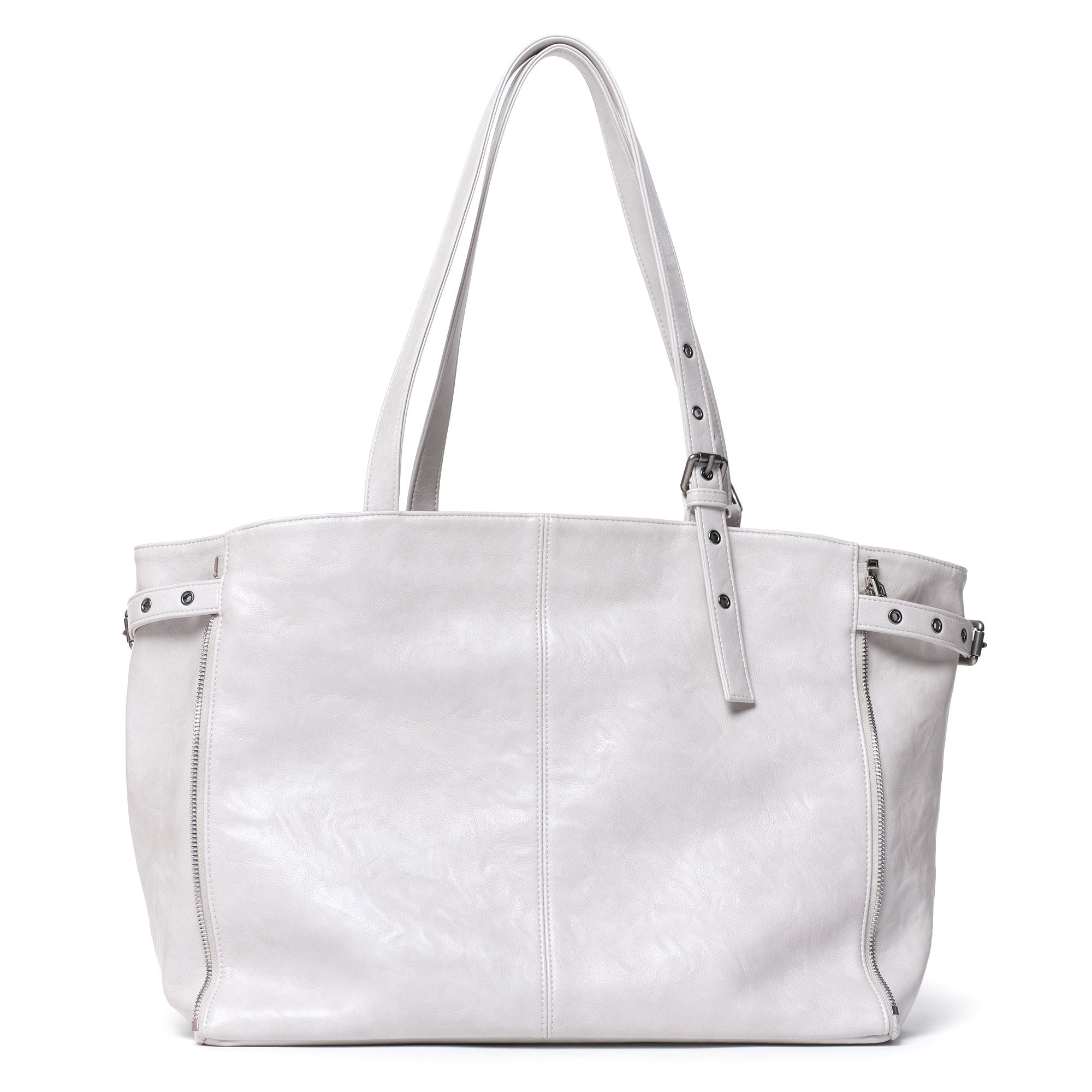zipper shopper bag L baked powder - Image 4
