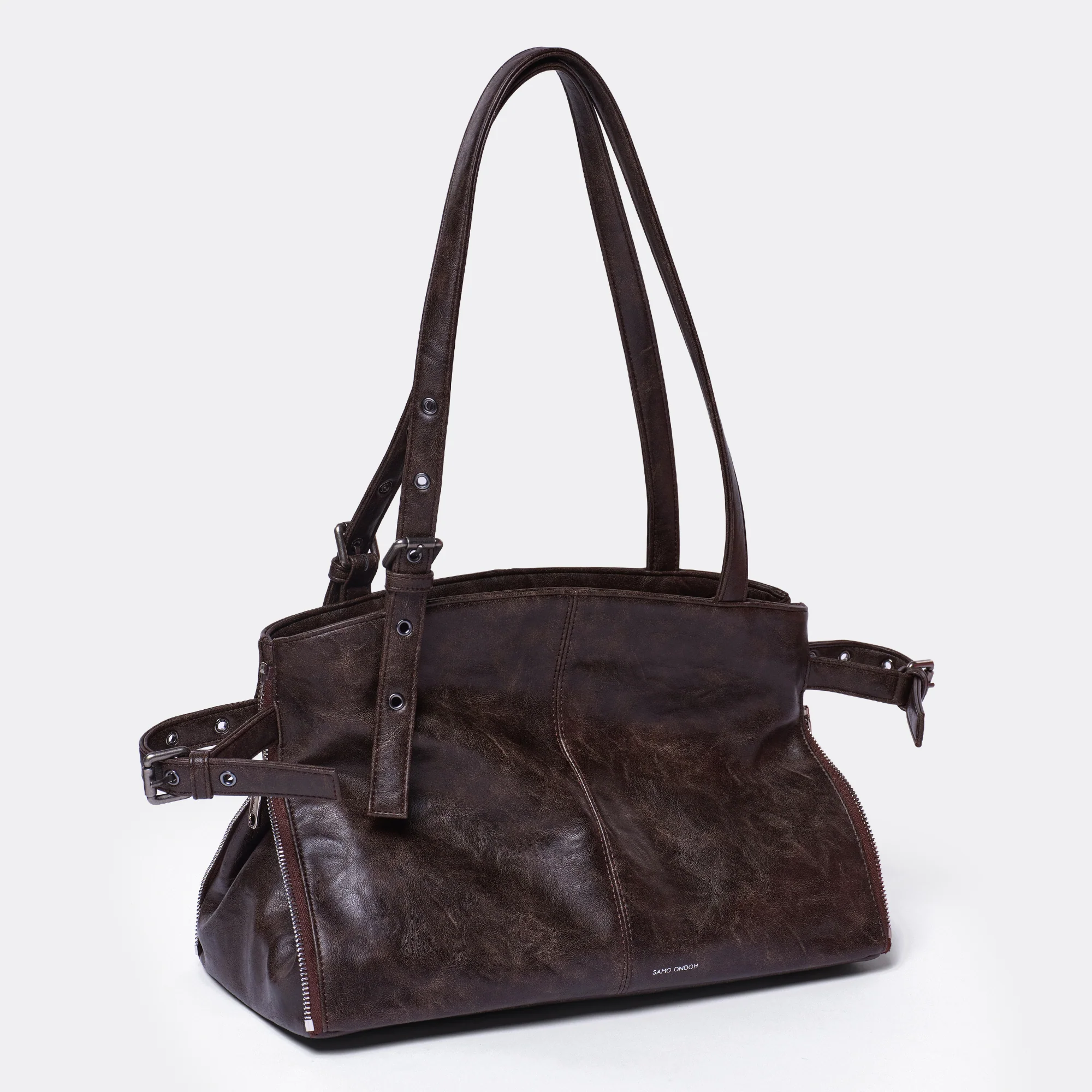 zipper shopper bag M baked moca - Image 2