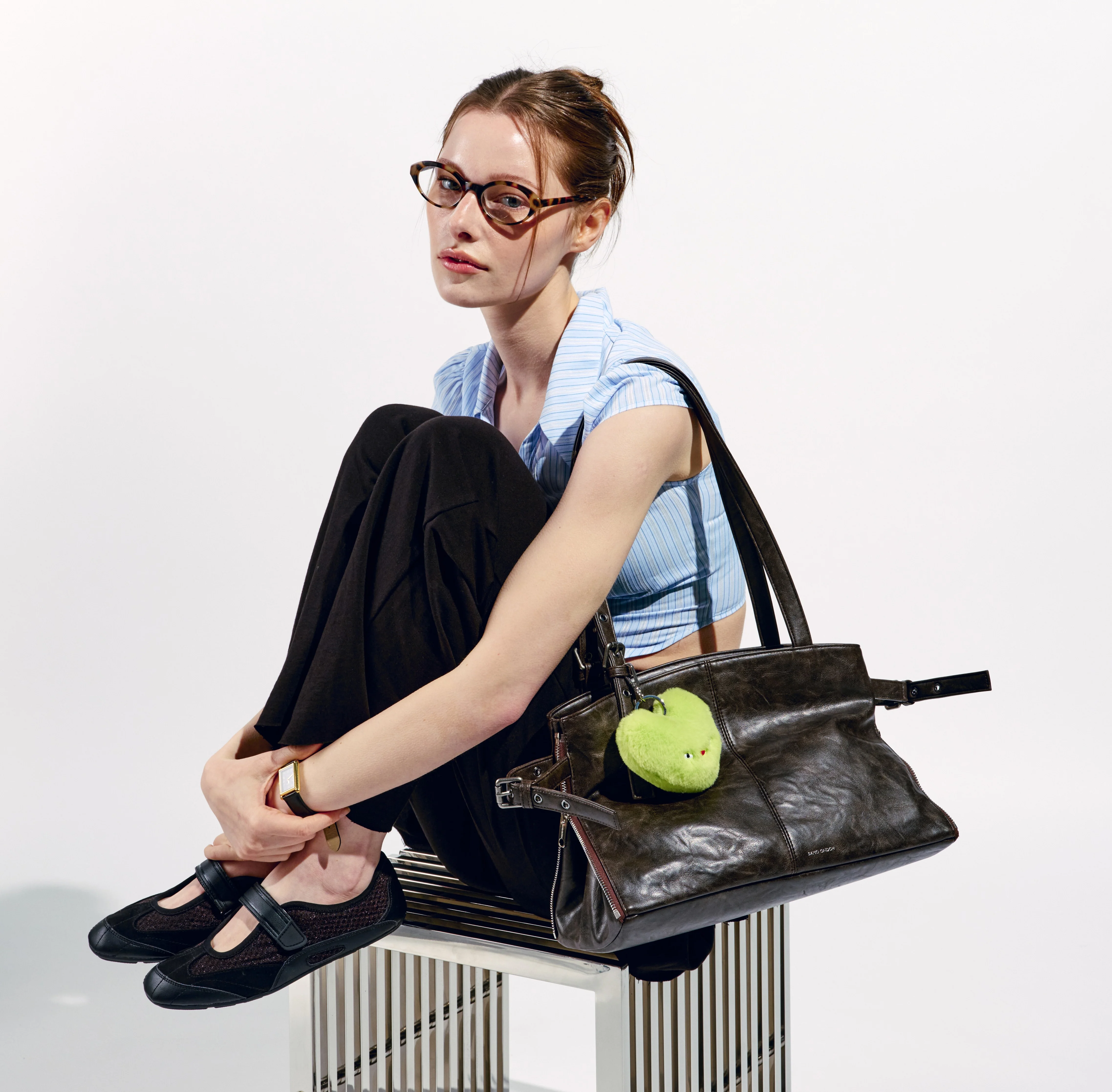 zipper shopper bag M baked moca - Image 4