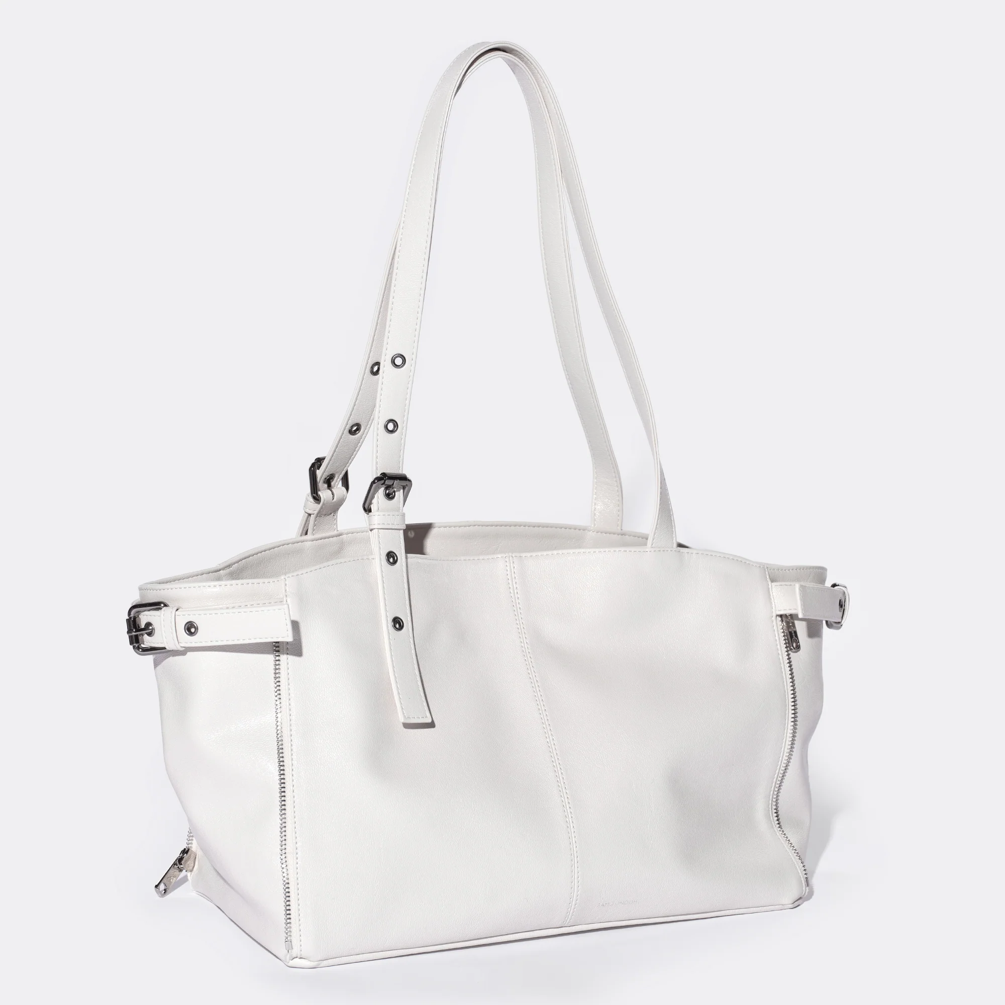 zipper shopper bag M goat cream - Image 5