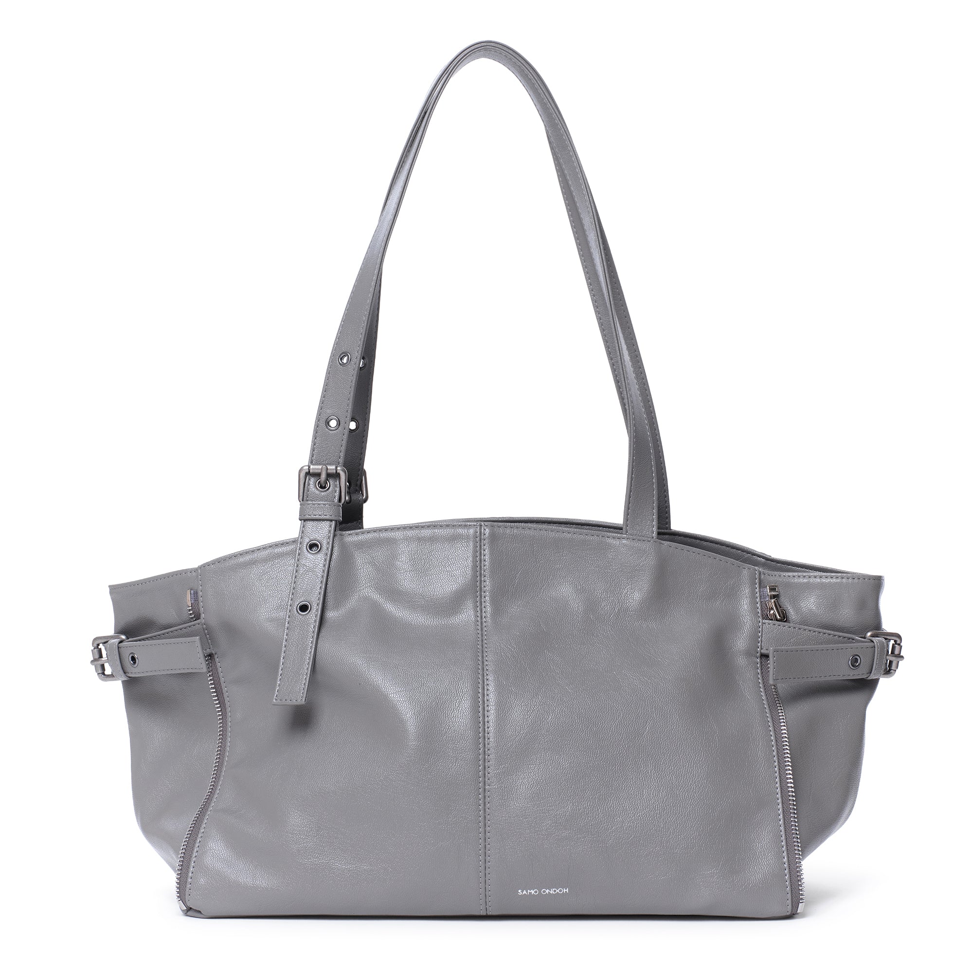 zipper shopper bag M goat gray - Image 3