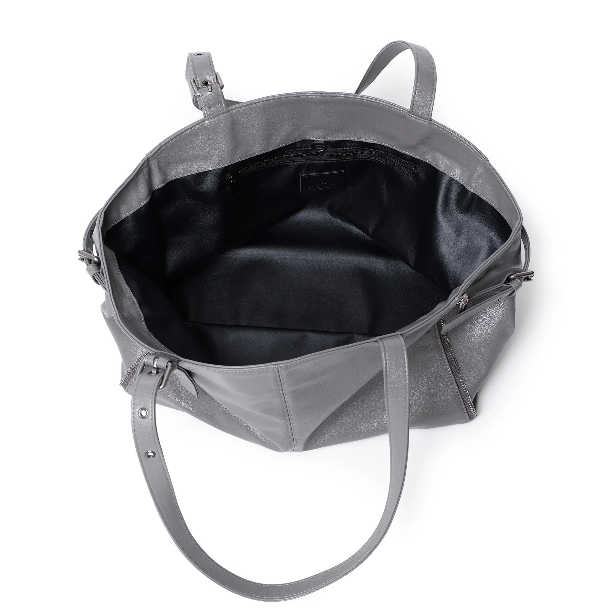zipper shopper bag M goat gray - Image 6