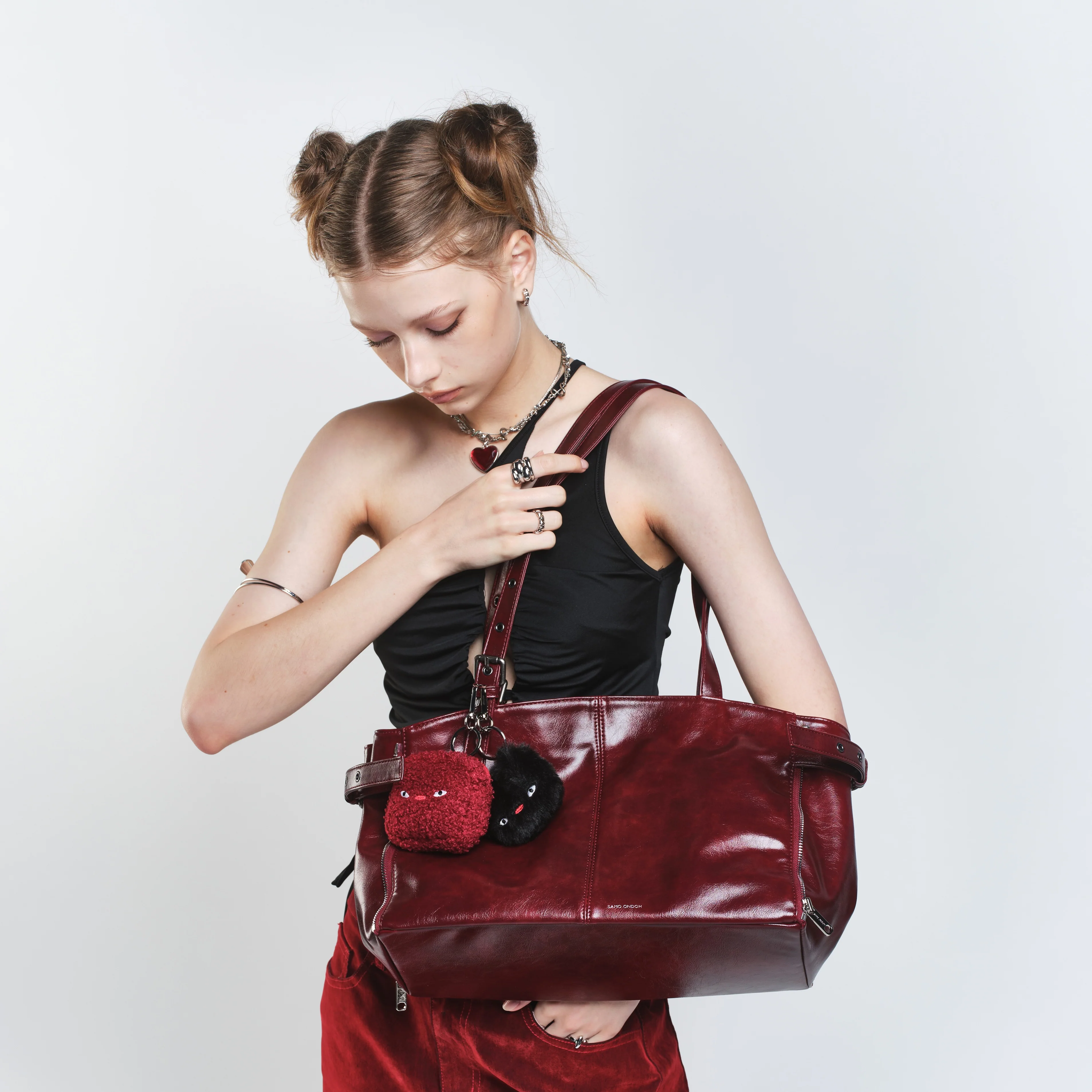 zipper shopper bag M vampire blood - Image 3