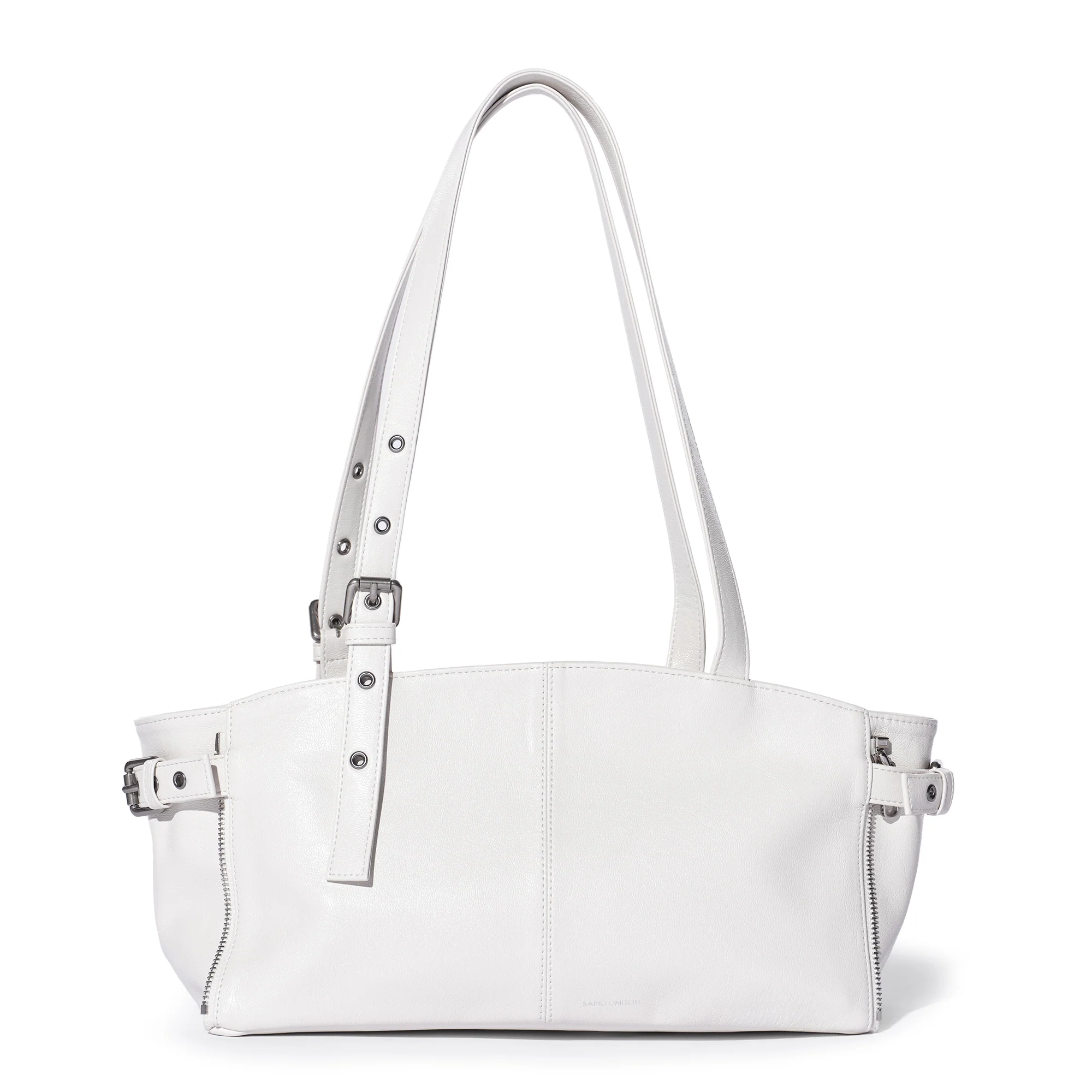zipper shopper bag S goat cream