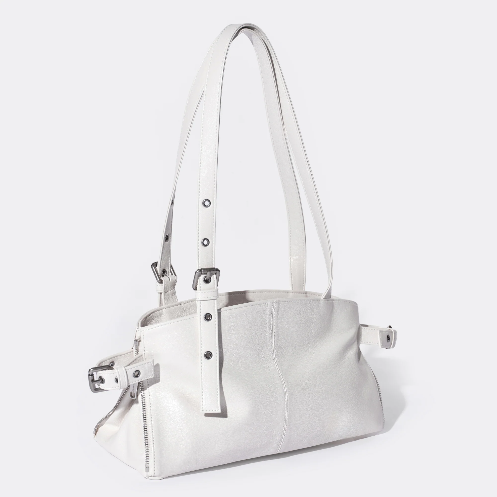zipper shopper bag S goat cream - Image 6